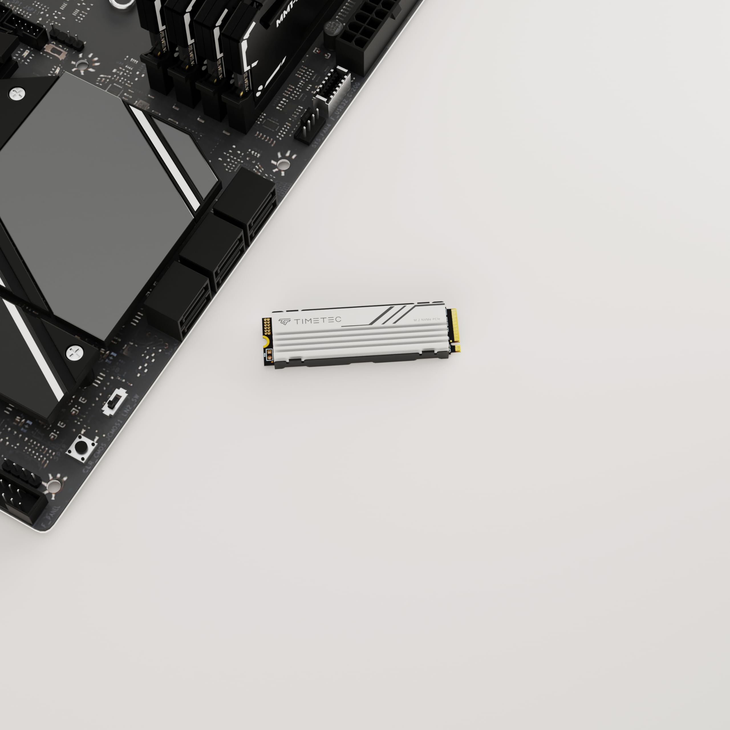 Amazon | Timetec 2TB PCIe 4.0 ホワイト ヒートシンク ゲーミング SSD